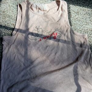 Women's Sleeveless Ribbed Tank Top - Blush Pink